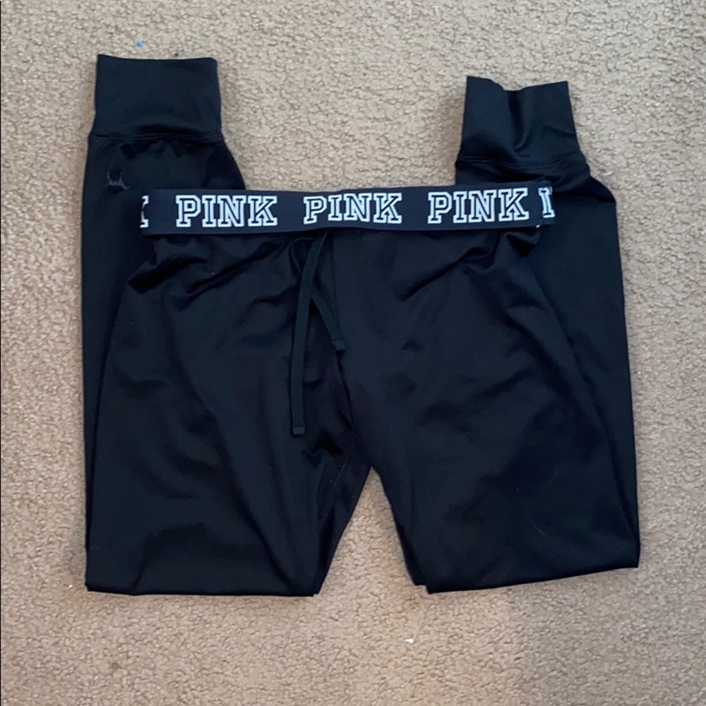 PINK | Black Joggers